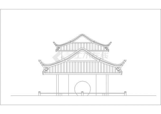 南京市中山陵某地古建筑CAD设计图解析